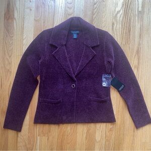 *NWT* Adrienne Vittadini Women's Deep Purple Cardigan